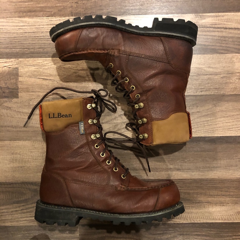 LL Bean Kangaroo Brown Leather Insulated Boot